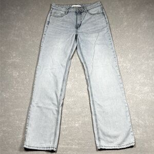 Altar'd State Jeans Womens 28 Blue Straight Leg Denim Pockets Inseam 31